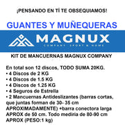 Kit Mancuernas 20 kilos 2 pesas facil transporte